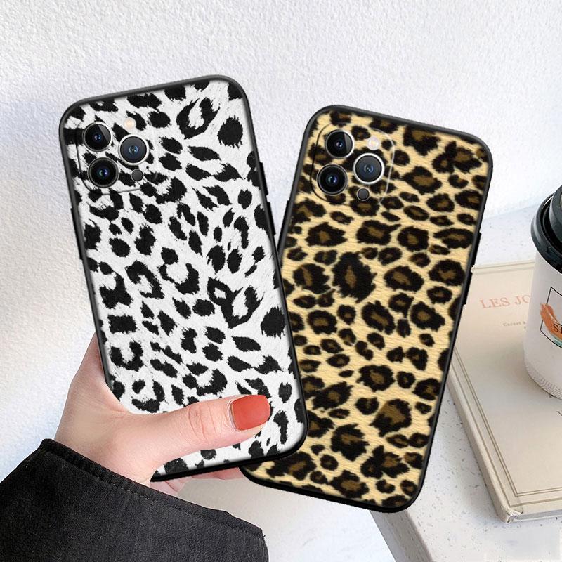 PP51 Pink Leopard Soft Shell Phone Case for iPhone SE X XS XR 11 16E 17 Pro Max Air 8 7 6 6s Plus