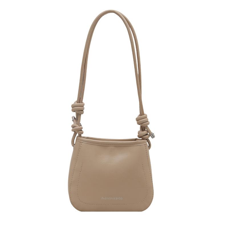 Korean version of fashionable underarm bag women's new simple hand shoulder bag PU texture foreign style messenger small square bag