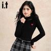 Izzue it Women's Long-Sleeve Mock Neck Pullover Knit Top
