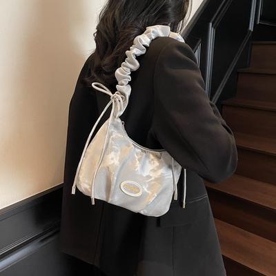 Summer Underarm Bag Women New Pleated Cloud Dumpling Bag Niche Versatile Single Shoulder Messenger Bag