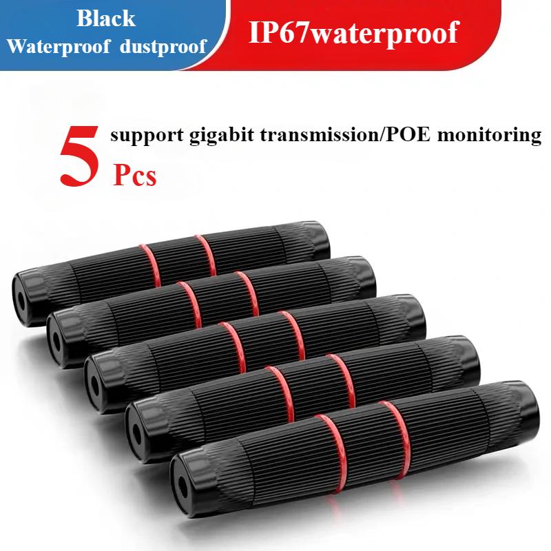 

5/10/20PCS RJ45 Connector Waterproof IP67 Ethernet Network Cable Connector Coupler Outdoor Lan Coupler Adapter Female Extender