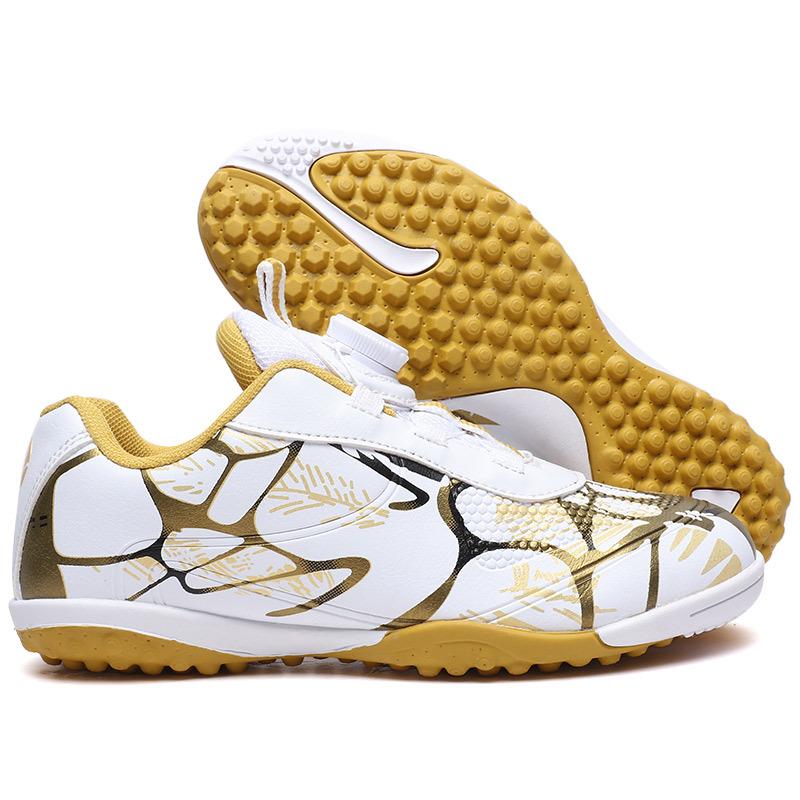 Children'S Tf Broken Nail Football Shoes Rotating Buckle Leather Feet Boys And Girls Teenagers Students Non-Slip Training Shoes