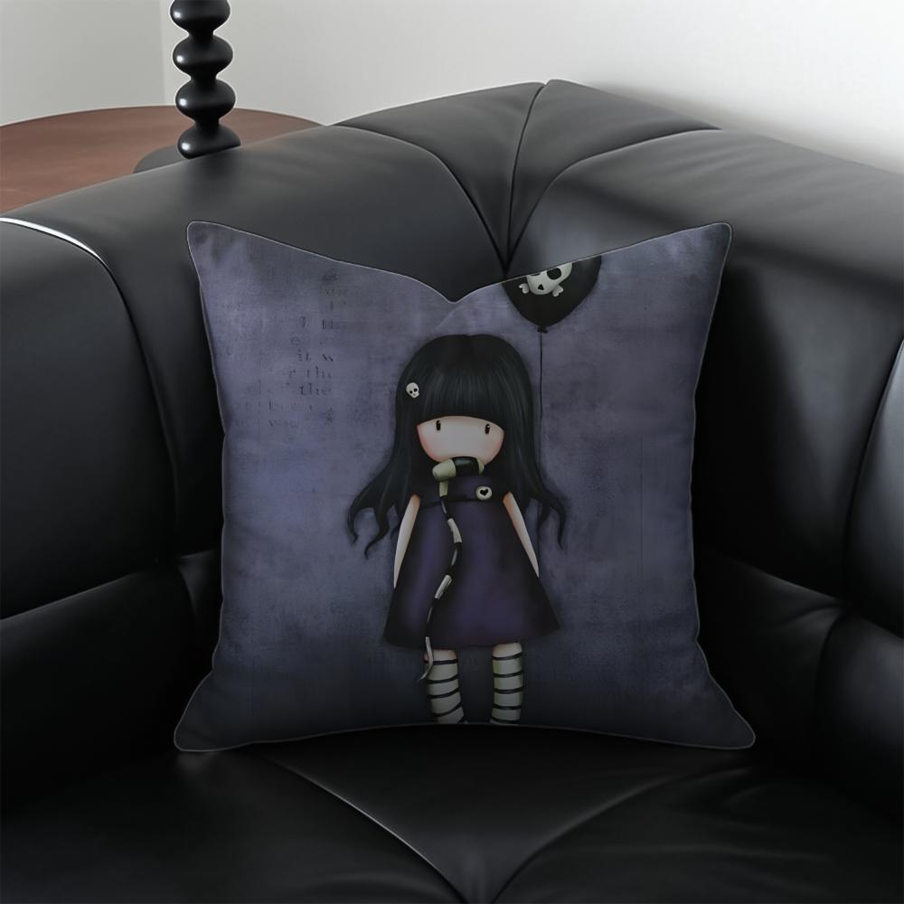 llustration Cute SSantoro GGorjuss Cushion Cover Pillow Case Antidustmite Invisible zipper silky short plush Sofa cushion