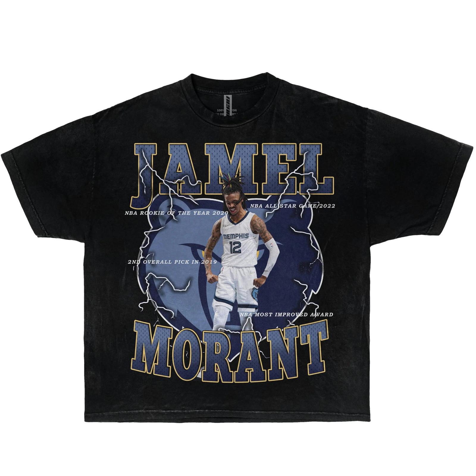 

Ja Morant Memphis Grizzlies Career Boxy Vintage Basketball Shirt Oversized Y2K S
