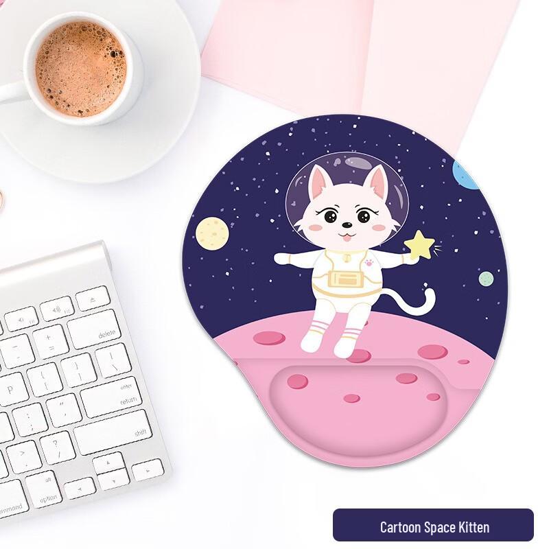 Fumade Space Cat Wrist Rest Mouse Pad