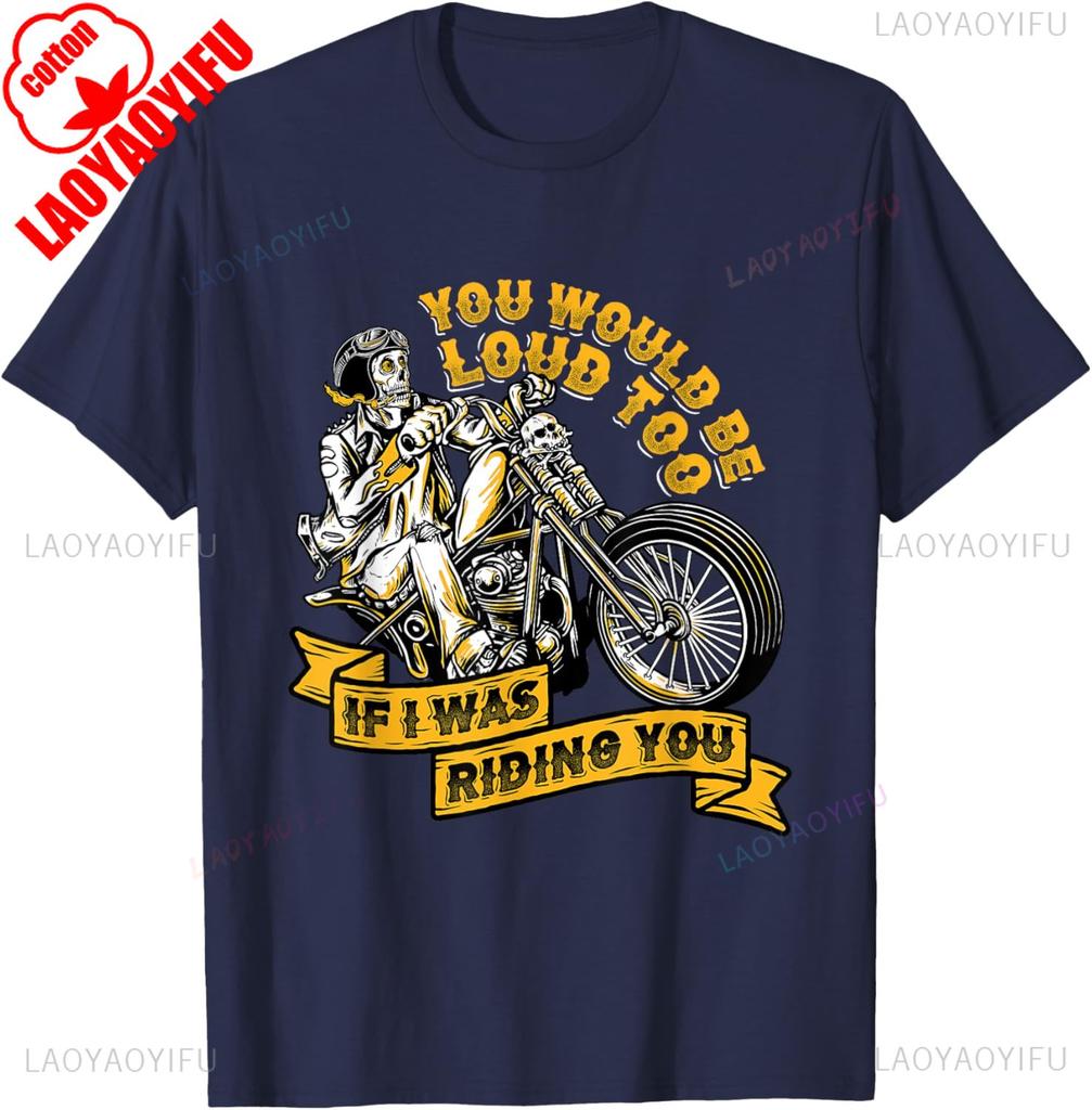 Mens Cotton Tshirt Men Motorcycling Biker TShirt Black Vintage T Shirt Streetwear XS3XL Regular Short Sleeve Street Fashion
