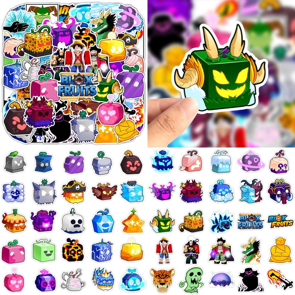 Set Vibrant și Durabil de Stickere Blox Fruits Pentru Decor Personalizat