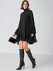 Spring Summer Elegant Women's Chiffon Patchwork Long Sleeve Dress
