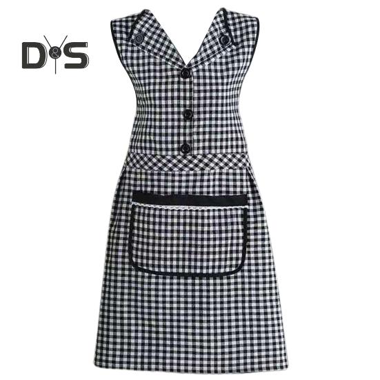 Water-resistant Cooking Bib Tie Back Design Useful Kitchen Apron Anti-greasy Anti-wear Overalls