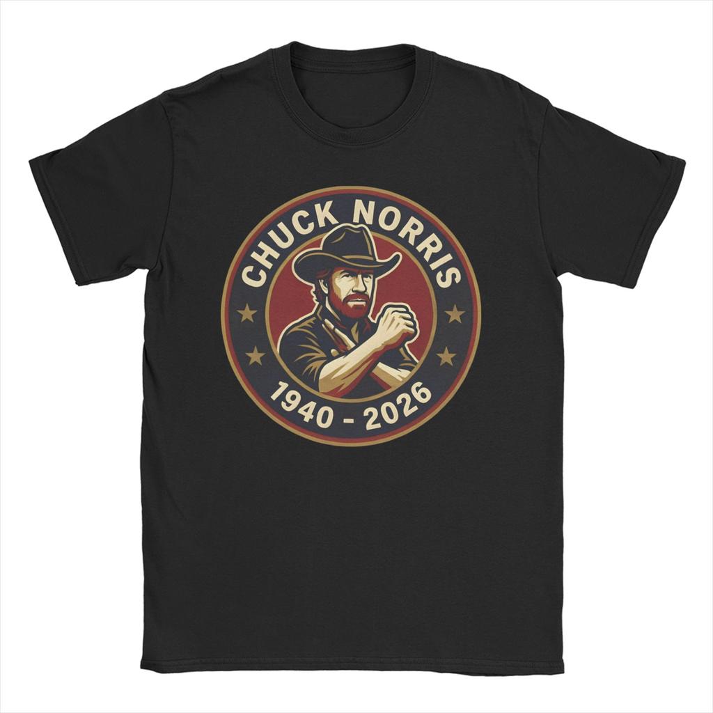 Erinnern Sie sich an Chuck Norris T-Shirts Für Unisex Unisex Baumwolle Lässig T-Shirt Rundhals T-Shirt Kurzarm Kleidung Sommer