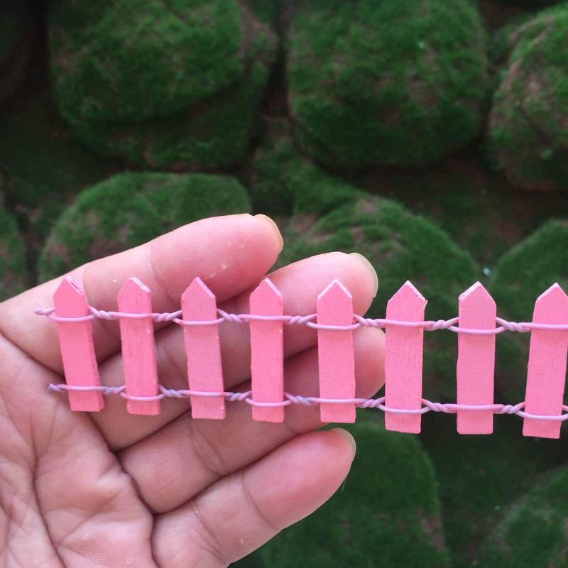 Micro-landscape Small Ornaments Eight Wooden Fences Bonsai Fences MiniThree-dimensionalSmall and Miniature