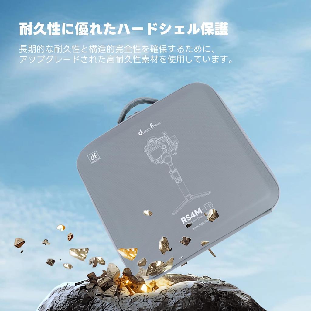 DF DIGITALFOTO DJI RS4 Mini Portable Travel Hardshell Gimbal Case with Quick Release Data Mobile Phone with RS4 Mini Accessories Case, Handbag, Head,