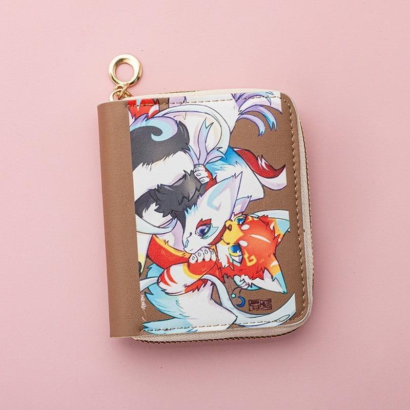 Anime Short Wallet Teen Fashion Simple Change Bag Card Bag Wallet