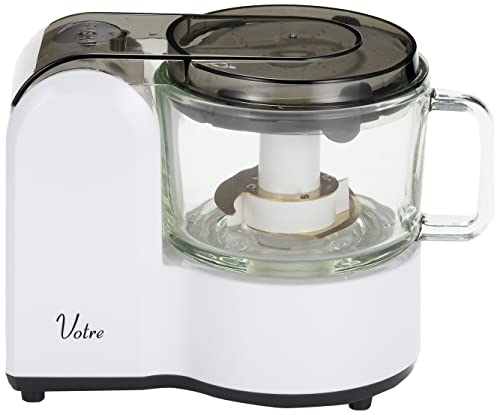 Yamazen Food Processor, 4-in-1 (Chop, Mix, Grate, Knead), Maximum Cooking Capacity 500g, Easy Operation, Mixer, Electric Grater, Compact Storage, Votr