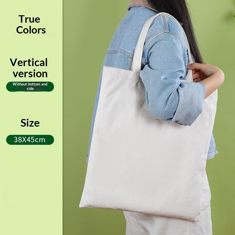 1Pcs Blank Single Shoulder Bag Canvas Shopping Bag Handheld Cotton Cloth Student Tote Bag For Shopping
