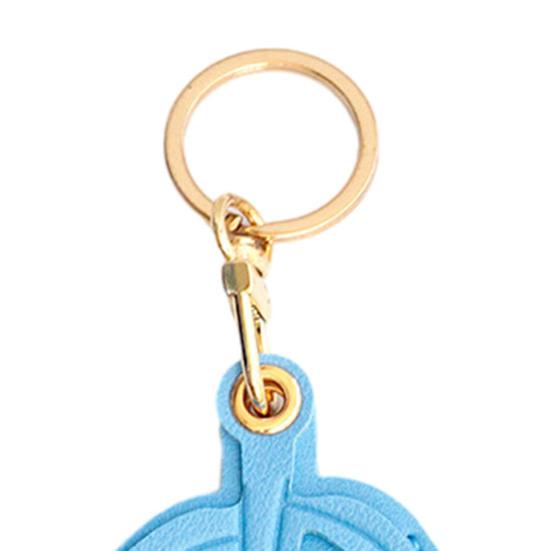 Keychain Pendant Monstera Leaf Shape Key Holder Imitation Leather Access Card Cover Bag Charm