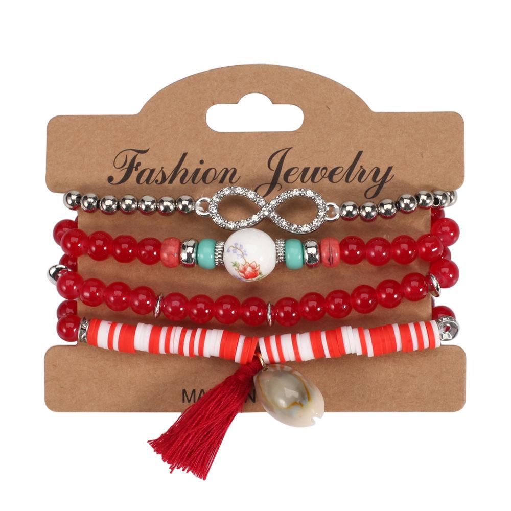 JYL TS Bracelet Bohemian  Elastic Design Exudes Elegance HY-2826-3 red независимость