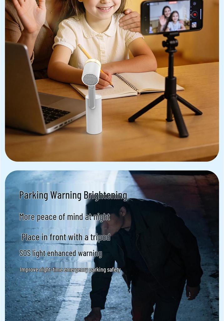 Portable 5-Speed Handheld Fan with Light, Long Battery Life for Outdoor Camping