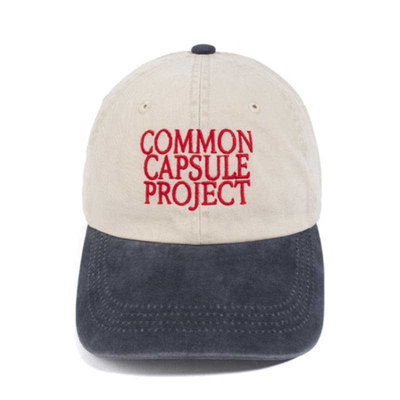 

commoncapsuleproject stack logo two-tone ball cap (navy) NAVY_FREE