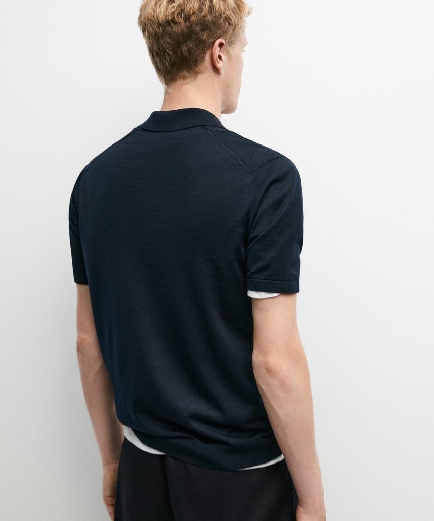 Masimodutti Diamond Pattern Jersey Polo