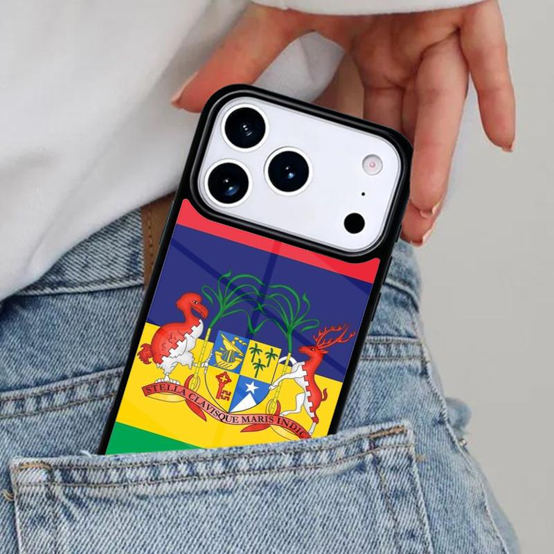 Mauritius Flag Phone Case for iPhone 17ProMax 12 13 14 15 16e 17 Pro Max Plus Air Cover