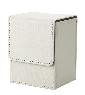 Estuche para cartas coleccionables Venssu Deck Case con imán vertical de piel sintética, 100 unidades, compatible con Pokémon Duema, varios juegos de cartas "Yu-Gi-Oh! CAJA" (Blanco)