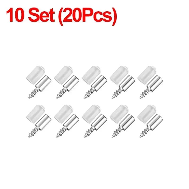 10-120 Set Self-tapping Screws, Shelf Brackets with Anti-slip Sleeves, Wardrobe Divider Fixed Supports, DIY Carpentry Screws