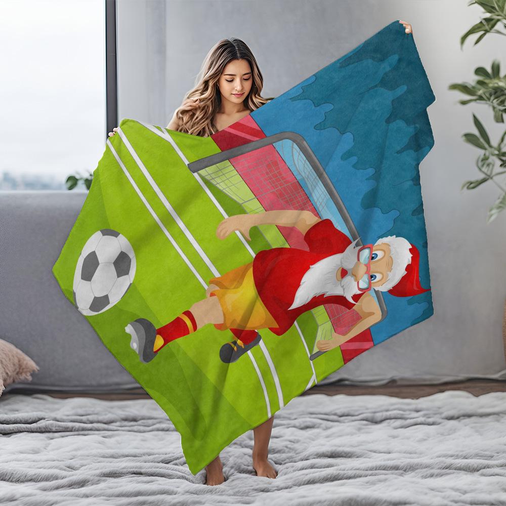 Cozy Football Throw Blanket Soft Fleece Sports Team Lover Gift Home Decor Bedding Gift for Him Her Kids Room