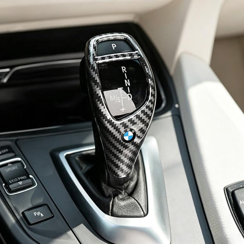 Carbon Fiber ABS Car Gear Shifter Knob Cover For BMW X3 X4 X5 X6 X7 F30 F20 F10 GT F31 F32 F34 F36 Trim Accessories Car Stickers rldf93