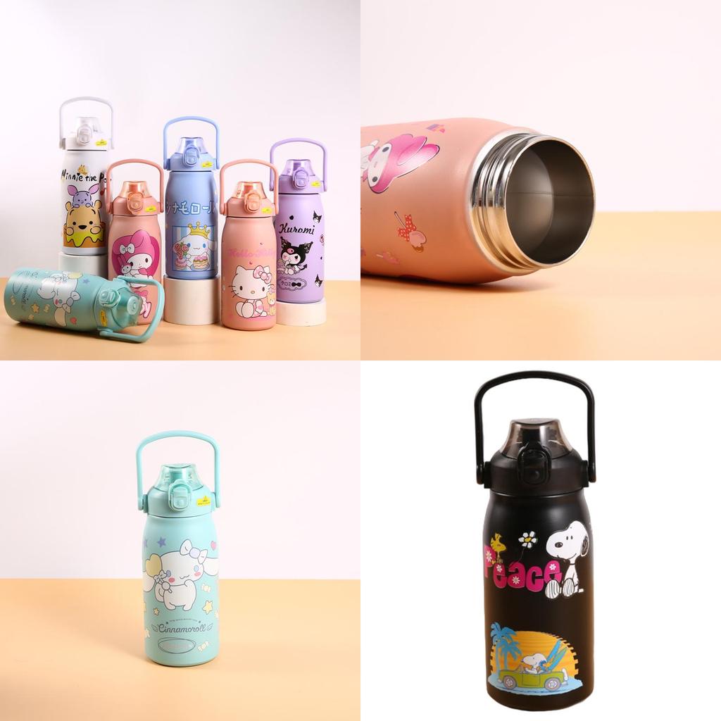 Cartoon Sanrio Insulated Thermos With Large Capacity Purple Cool Rice Color No)