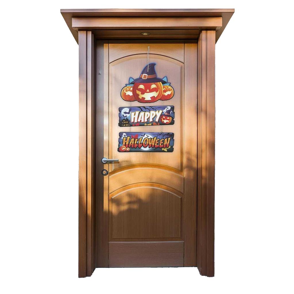 Fiestas Guirca Wood Pumpkins Halloween Decoration