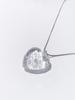 Circle Plastic Love Heart Necklace (Clear)
