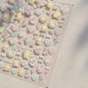 5D Cute Rabbit Love Peach Blossom Flower Yellow Nail Art Stickers Bowknot DIY Self Adhesive Rhinestone Manicure Decals