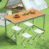 Portable Aluminum Folding Table - Multifunctional Dining, Study, or Outdoor Use