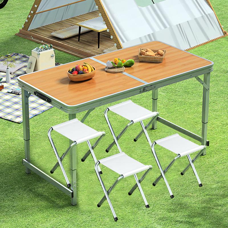 Portable Aluminum Folding Table - Multifunctional Dining, Study, or Outdoor Use