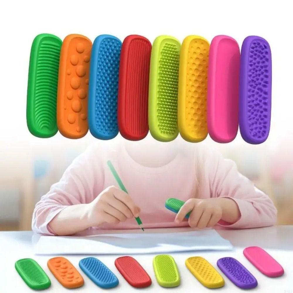 Fidgeting Toy Silicone Sensory Strip Suction Cup Textured Worry Stones  Adult Kids