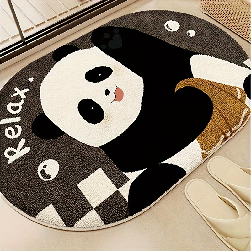 Cute Panda Carpet Absorbent Bathroom Doormat Toilet Carpet Soft  Rug For Bedroom Living Room Floor Mat Welcome Mat Home D