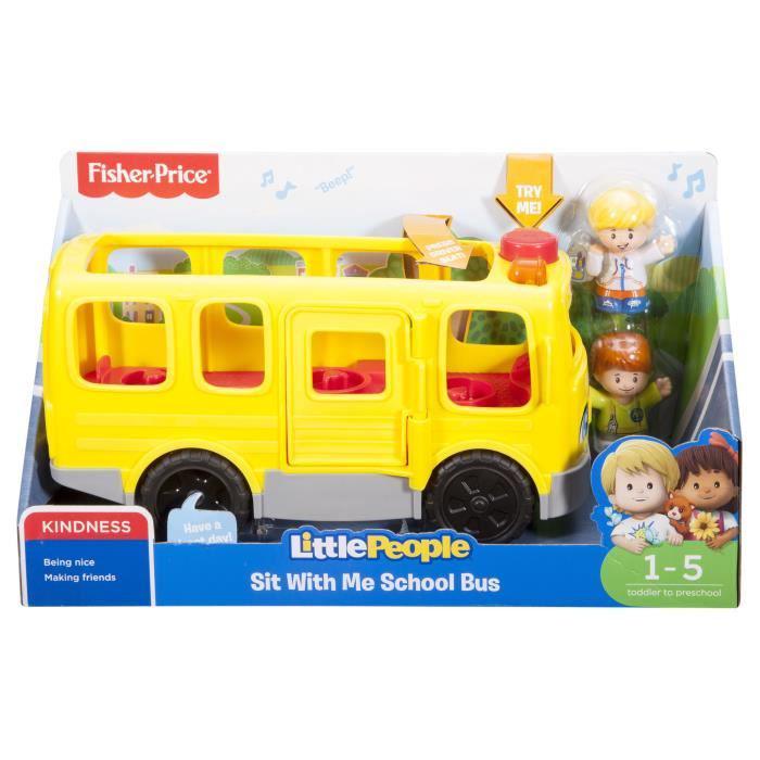 Fisher-price - little people le bus scolaire - jaune - jouet pour enfant