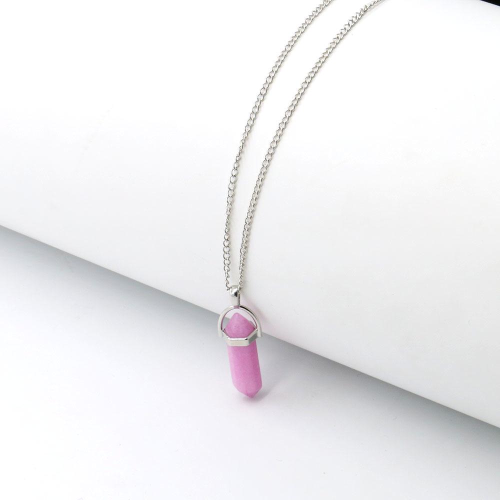 Hexagonal Pyramid Pendant Clavicle Chain Necklace