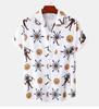 Summer Rainbow Men's Vacation Lapel Kamisa Oversized Hawaiian Shirt 3D Printed Fashion Men's and Women's Beach Short