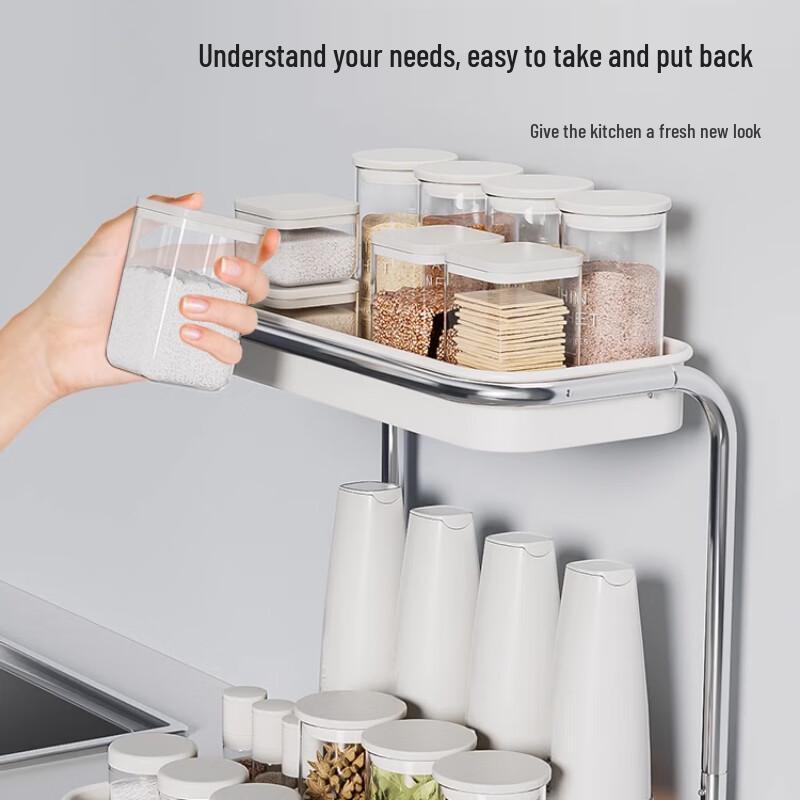 Stainless Steel 3-Tier Countertop Kitchen Spice Rack