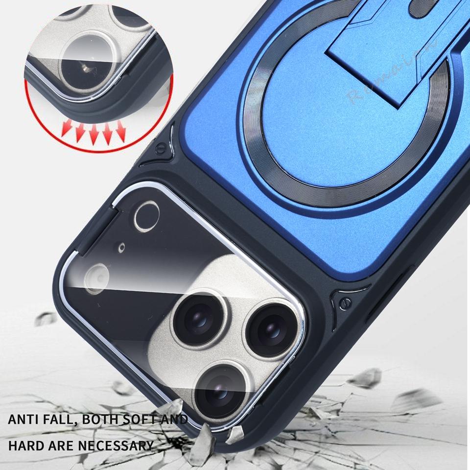 Official Magnetic Stand Phone Case For For Iphone 17 Air 13 11 12 14 1 16 Pro Max 17Pro  Wireless Charge Protector Cover