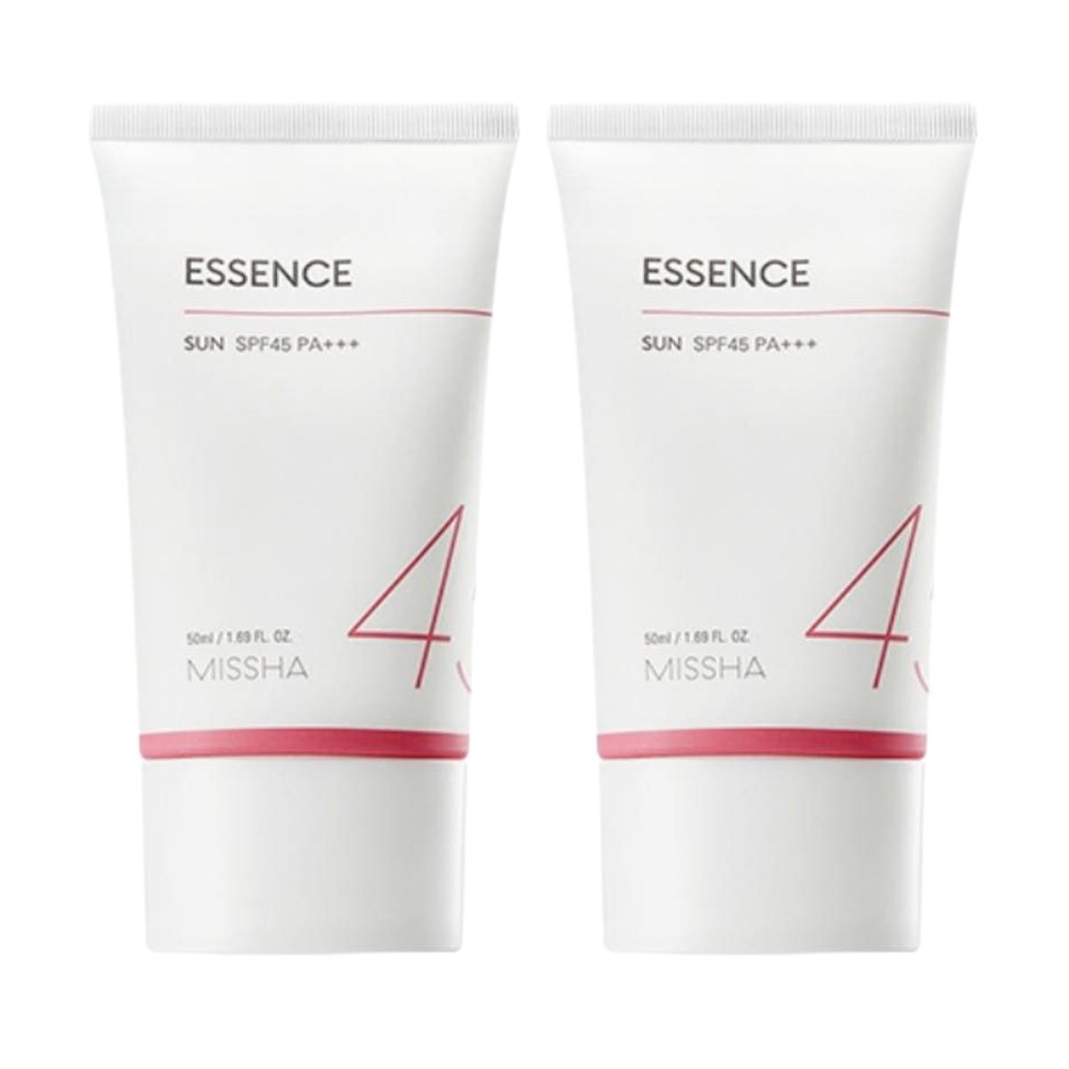 

MISSHA All Around Safe Block Essence Sun SPF45/PA+++ Hydrating Daily Sunscreen 50ml (Pack of 2)