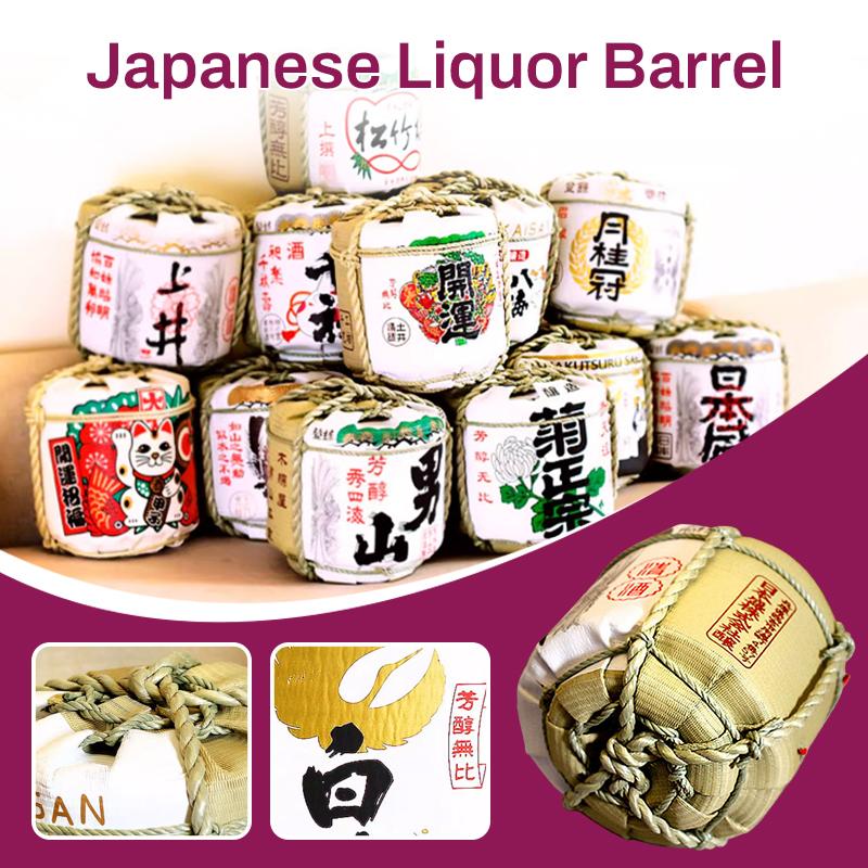 Japanese Style Restaurant Decorative Wine Barrel Sake Sushi Shop Pub Bar Display Foam Barrel Sakura Wine Cellar Decor Ornaments