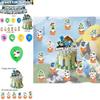 Happy Palworld Birthday Party Decoration Set With New Fantastic Beast Paru Paper Material