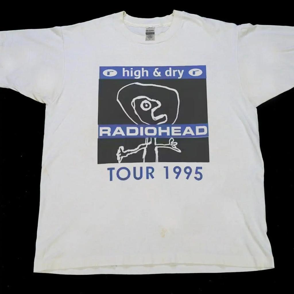 2026 Summer Unisex Hot Selling Vintage Radiohead TShirt The Bend Album Band Copy Pattern Unisex Print Rock Hip Hop Artist Street Life Top
