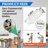 2 Pcs Commercial Can Opener Replacement Blades Compatible with Edlund #1 Can Opener, Easy to Replace