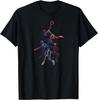 Neon Line Art Basketball Dunk T-shirt