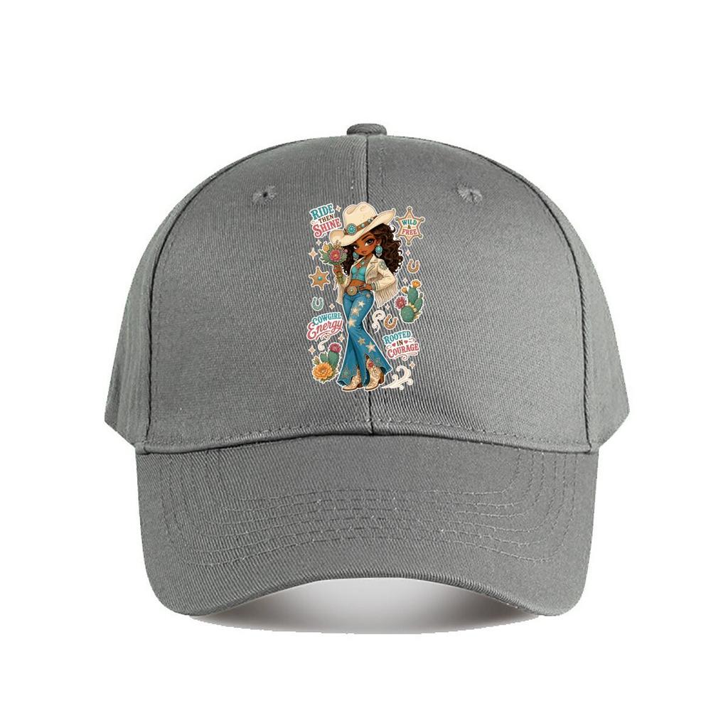 Glam Western Diva Rodeo Cowgirl Art Baseball Cap Fashion Outdoor Sports Sunhat Unisex Snapback Cap Womens