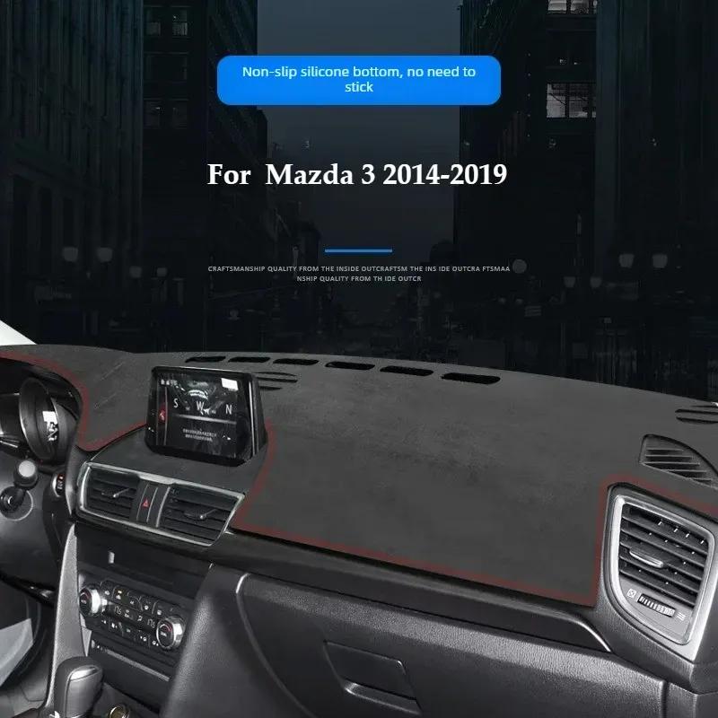 Car Interior Accessories Tools For Mazda 3 Axela 2014-2024 Dashboard Sunshade Mat Center Console Anti-Slip Light Shield Pad